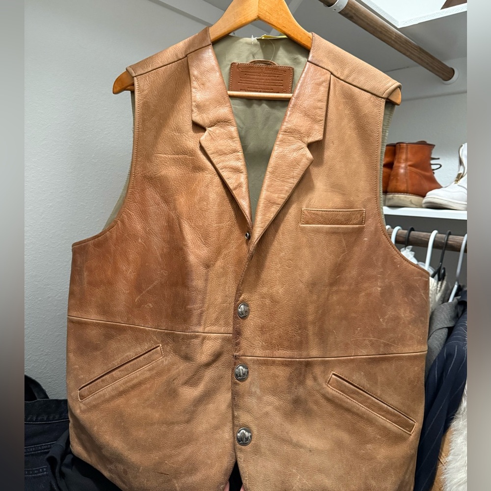 Coronado buffalo leather vest